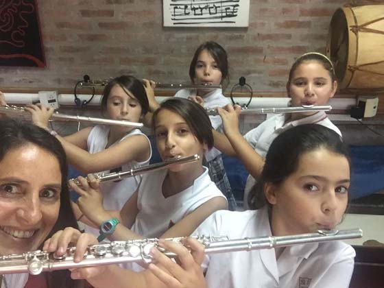 Práctica en Sala de música del Colegio San Javier