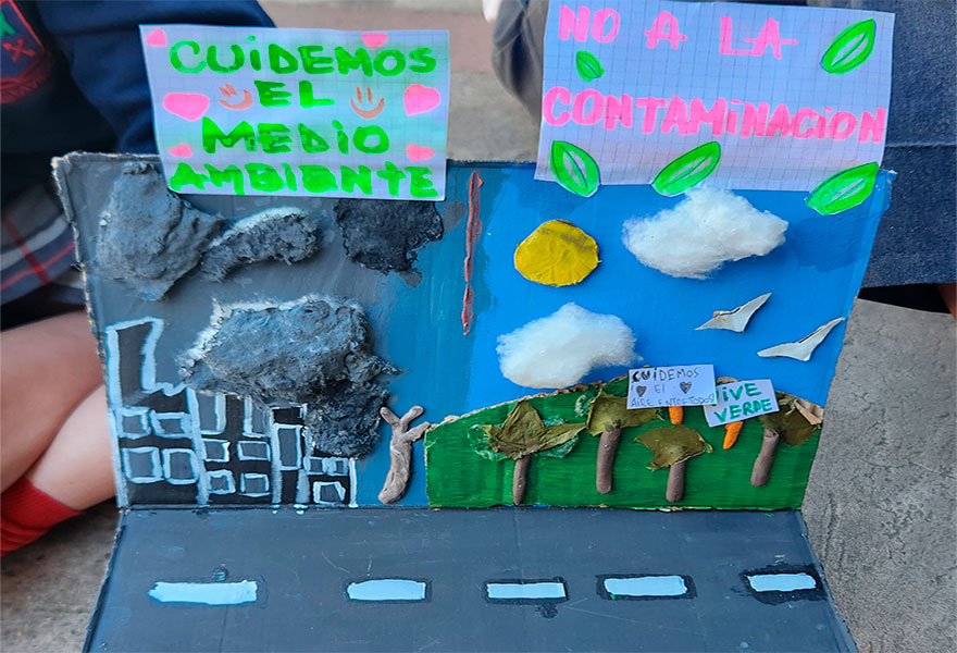 Maquetas sobre contaminación - Colegio San Javier