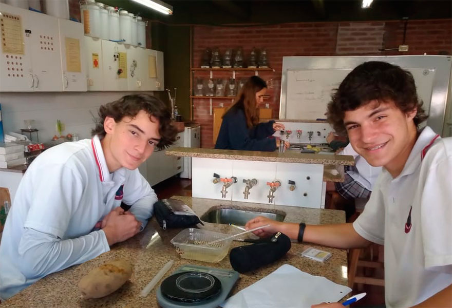 La experiencia de Osmosis en la papa en 4º Año - Colegio San Javier